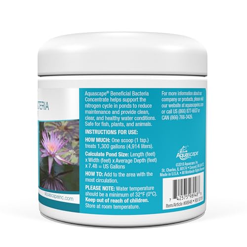 Image of Aquascape Dry Beneficial Bacteria for Pond and Water Features, 8.8 Ounce (Pack of 1), 98948 , white