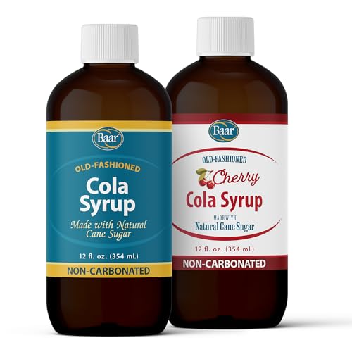Cherry Cola and Regular Cola Syrup Bundle, 12 oz Bottles