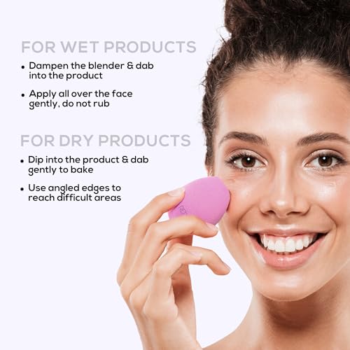 Image of RENEE Makeup Superblender 1pc, Angled Edge Sponge For Effortless Application of Dry & Wet products, Latex Free, Cruelty-Free & Travel friendly ideal for foundation
