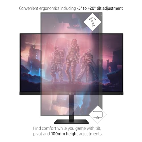 HP OMEN 32q QHD 165Hz Gaming Monitor, QHD Display (2560 x 1440), IPS Panel, 99% sRGB, 95% DCI-P3, 16:9, AMD FreeSync Premium Technology, 32q (2023) - image 6
