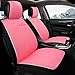 Produktbild Cpioneer Winter Neue Plüsch Autositzbezüge Komfortable Wärme Auto Pad Sitzkissen Beschützer Fit Die meisten Fahrzeuge Autos Liefert Mit Airbag Kompatibel (Farbe : Rosa, größe : Standard)