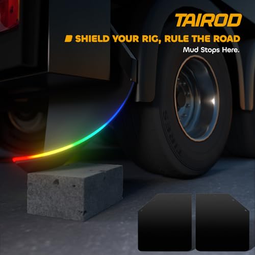Image of 2024 New Upgrade Mud Flap for Pickup Semi Truck /Trailer, Black Universal TPE MudFlaps, 24x24 inch 2 Pack