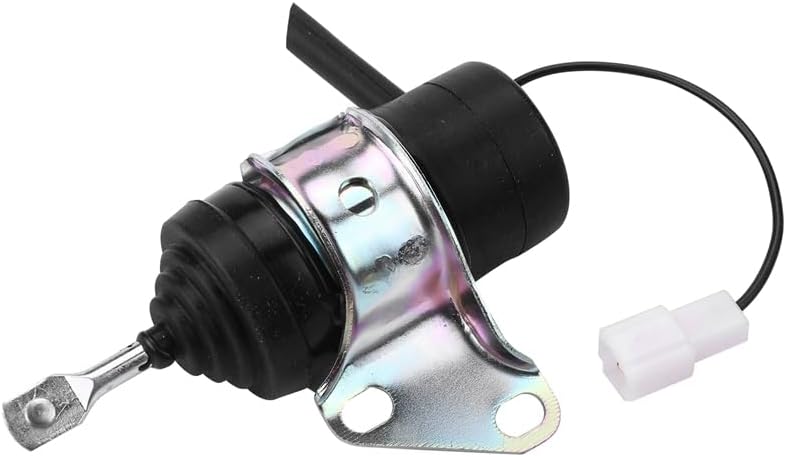 16851-60014 Fuel Stop Solenoid for Kubota Mower Tractor Excavator RTV RTV900 - (Color: Black)