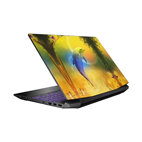 Skin Vinyle Dauphin pour HP Pavilion 15.6 Pouces 15-dk0047TX Protection Autocollant