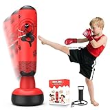 67 Inch Inflatable Punching Bag for Kids 3-12, Standing Boxing Set for Karate & Taekwondo Training, Stable Boxing Bag Active Toy for Boys & Girls, Perfect Christmas Birthday Gifts