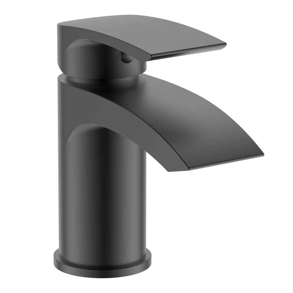 Home Standard Black Jt Pickfords | Khlo� Bathroom Single Lever Mono Basin Sink Mixer Tap With Slotted Spring Waste | Matt |