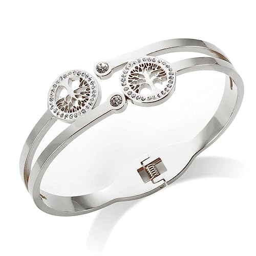 Bague arbre de vie en pierre de zircon vintage et cristal pour femme