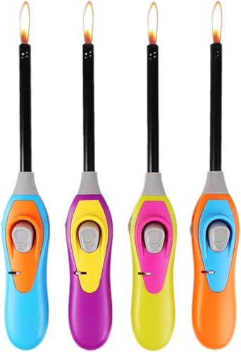 4 encendedores largos multipropósito recargables con butano miniatura 1