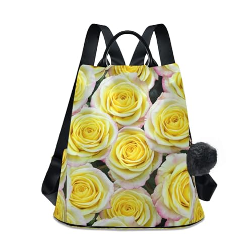 Roses jaune pâle avec bords roses pour décoration de table de mariage