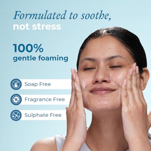 Image of The Pink Foundry Gentle Hydrating Creamy Face Wash for all Skin Types | Boost Hydration, Strengthen Skin Barrier & Reduces Dryness | Soap free, Fragrance Free & Sulphate Free | Vegan Face Wash | For Men & Women | 125ml