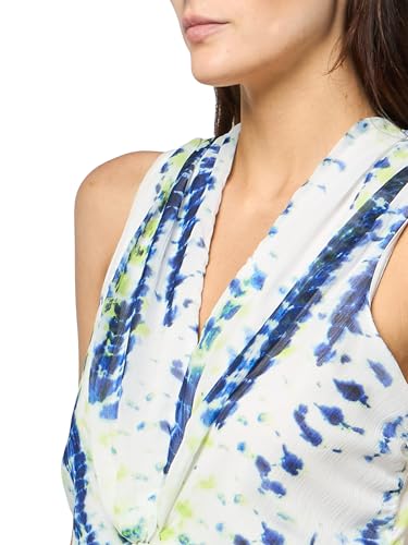 Image of DKNY Women's V-Neck Twist Front Sleeveless Dress