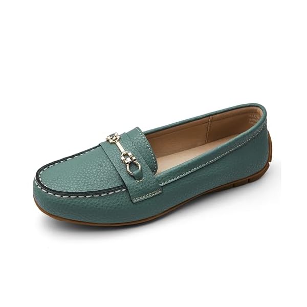 Women's Comfortable & Lightweight Leather Loafers Slip-Ons Driving Mocs Walking Shoes Cute Business Casual Dress Shoes Work Flats for Women - Image 3