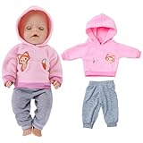 Contenu : Vêtements de poupée Comprend un sweat à capuche rose à motif renard et un pantalon gris (poupée non incluse). Cet ensemble, riche en accessoires, s'intègre parfaitement à l'ambiance festive. Tendance et dynamique, élégant et généreux, avec des styles originaux, il est très apprécié des enfants (poupées non incluses). Poupée habit tenue poupée apportera non seulement un plaisir illimité à votre fille, mais stimulera également son imagination, sa créativité, sa souplesse et sa coordination œil-main.
