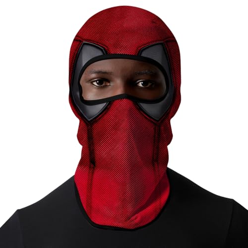 Image of Red Plume 5PCS Ghosts Skull Print Balaclava Full Face Ski Mask UV Protection for Motorcycle Riding Outdoor Sports Men & Women