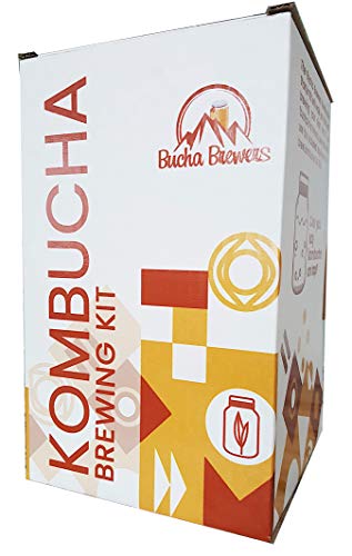 Kombucha Starter Kit with Kombucha SCOBY, Starter Tea, Certified Organic Sugar, Gallon Glass