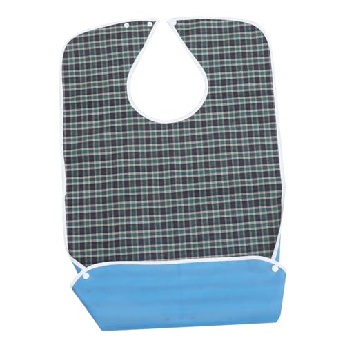 COLLBATH Babero Adulto Impermeable y Lavable Para Mayores De Ropa Reutilizable Diseño a Presión Accesorio Práctico Para Comidas Color