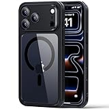 【3倍米軍MIL規格・MagSafe対応】ESR iPhone 17 Pro ケース ワイヤレス充電 ストラップホール付き エアガードコーナー 25W高速充電 Qi2.2対応 4H傷に強い背面 傷防止 滑り止め 指紋防止 耐衝撃 耐黄変 マグネットスマホケース いPhone17Pro ケース カメラコントロール iphone17pro用 Classicシリーズ クリア_ブラック