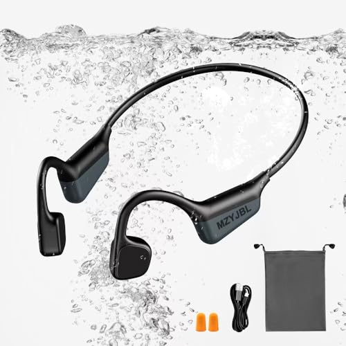 Bone Conduction Headphones, Wireless Bluetooth 5.4 Open Ear Headphones,with Mic,15H Playtime,IPX6 Waterproof Sports Headset,for Running,Cycling,Workouts, Outdoor Sports (Black)