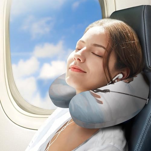 Almohada de viaje de espuma viscoelástica ajustable miniatura 3