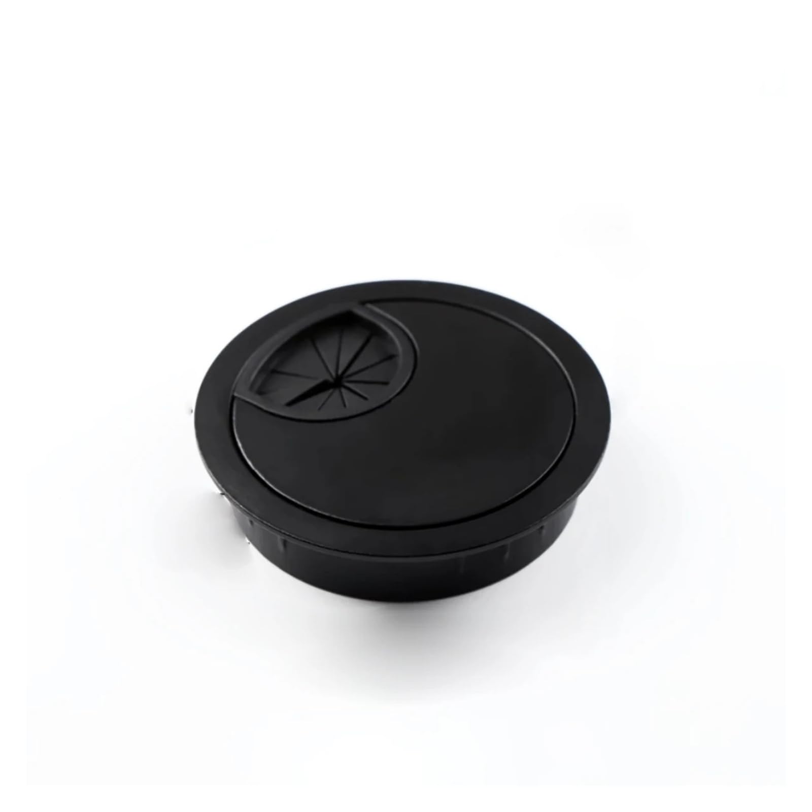 Osłona otworu na biurko ze stopu cynku, organizer na przewody do mebli biurowych, stołu komputerowego (53 mm, srebrny, 1 szt.)