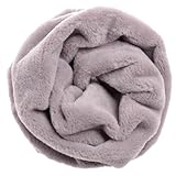 [LALA Boutique] ファー スヌード ネックウォーマー レディース メンズ フェイクファー 厚手 無地 防寒 28-アッシュグレーsmooth無地