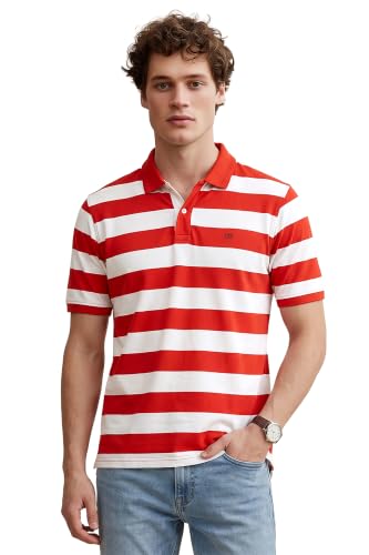 Image of Peter England Men's Cotton Regular Fit Polo T-Shirt