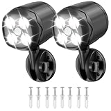 Ambaret Battery Operated Motion Outdoor Waterproof Lights, 800 Lumen Ultra Bright Battery Powered Night Activation Security Spotlight for Porch, Trash Can, Stairs, Garage (2 Pack)