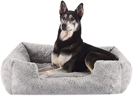 Best Friends by Sheri Lux Lounge Bed Calming Faux Fur Dog Bed, Gr...
