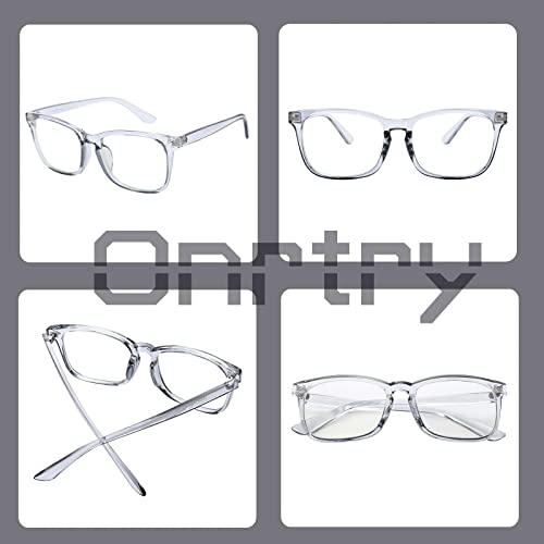 Image of Onrtry Non Prescription Glasses for Men Women Square Clear Lens Eyeglasses