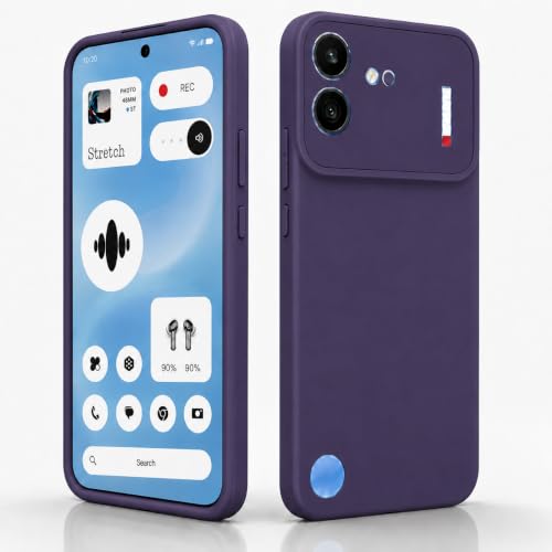 Image of FIRST MART Matte Silicone Back Cover for Nothing (4b) - Purple