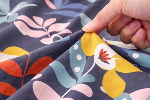 Image of Universal 3 Seater Sofa Cover Fully Covered Stretchable Spandex Non-Slip Elastic Slipcover | Soft Washable Fabric Sofa Protector for Living Room Furniture (Blue Floral)