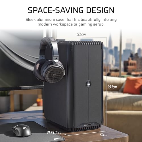 Image of Corsair ONE i500 Gaming PC - Liquid Cooled Intel Core i9 14900K CPU - Liquid Cooled NVIDIA GeForce RTX 4090 GPU - 64GB Vengeance DDR5 Memory - 2TB M.2 SSD - Metal Dark