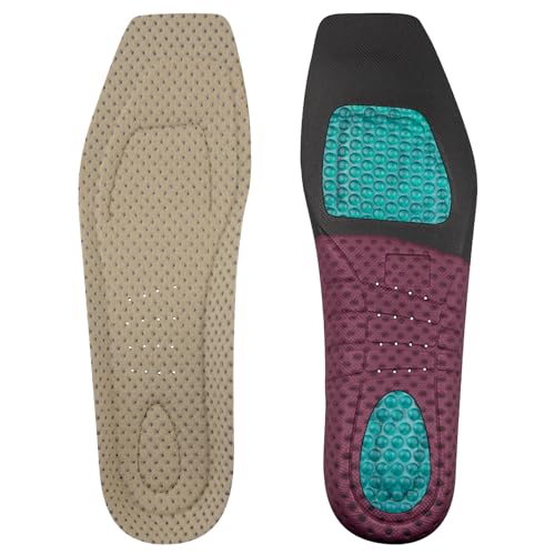 CUNUEN Square Toe Insoles for Ariat Shoes, Replacement Footbeds Footwear Inserts for Work Boot...
