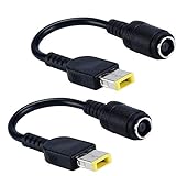 Tip Charger Power Supply Adapter Converter Cable Cord for Lenovo 45w 65w 90w, Standard Power Cable Slim Yellow Square Connector for Lenovo THINKPAD X1 X240 Lenovo Ideapad Yoga 2 2 Pro 11 (2Pack)