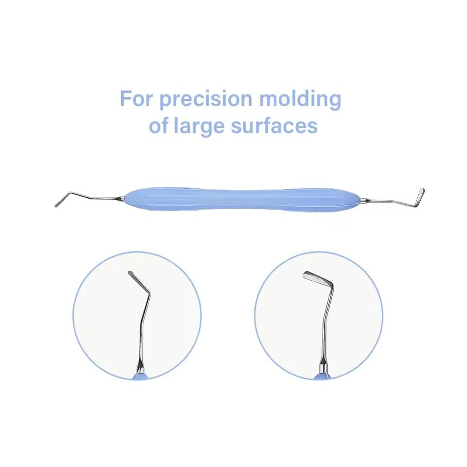 Dental Restorative Instruments with Silicone Grip Handle Filling Instruments 7 Pcs Multicolours