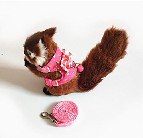 Small-Animal-Outdoor-Walking-Vest-Harness-and-Leash-Set-with-Cute-Bowknot-and-Clear-Bell-Decor-Chest-Strap-Harness-for-Bunny-Ferret-Guinea-Pig-Hamster-Kitten-Clothes-Accessory-S