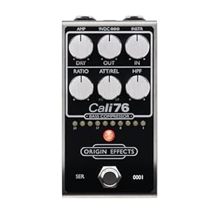 FET-compress Pedal f Electric Bass with Ratio Sidechain HPF Controls - Black Attack/Release Blend