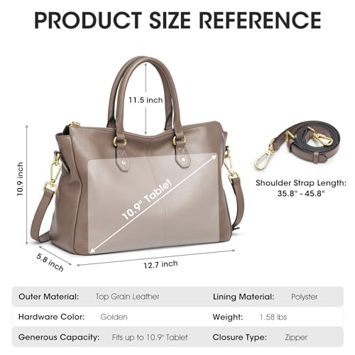 Bolso Tote de Cuero para Mujer Kattee Soft Leather miniatura 3