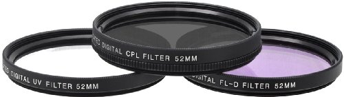 52mm Filtre UV CPL FLD Kit de 3 Pcs Pour Nikon DSLR D3200 D3100 D3300 D3000 D5000 D5200 D5300 D5100 Coolpix P7000 P7700 P7100 P7800 OBJECTIF LENS 18-55 55-200 CANON 50MM F/1.4 F/1.8