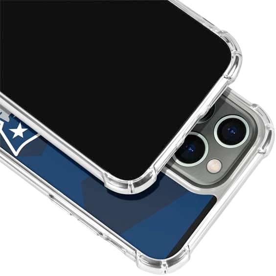 Skinit Clear Phone Case Compatible with iPhone 14 Pro - Officially Licensed NFL New England Patriots Double Vision Design