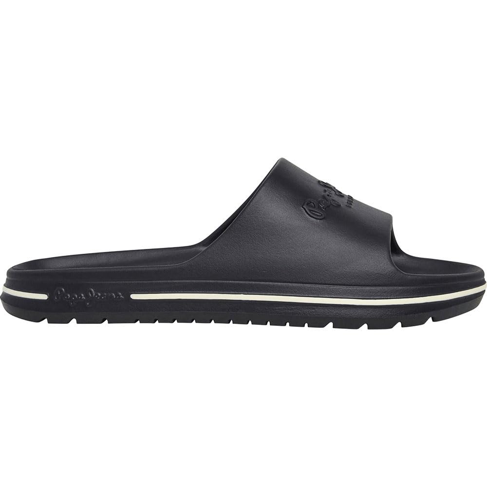 Pepe Jeans Sandalias de playa para hombre, Negro Fábrica Negro, 7 UK