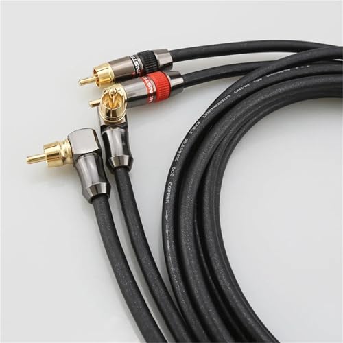 Cable de audio RCA HiFi 0.5m con conector bloqueable en ángulo miniatura 2
