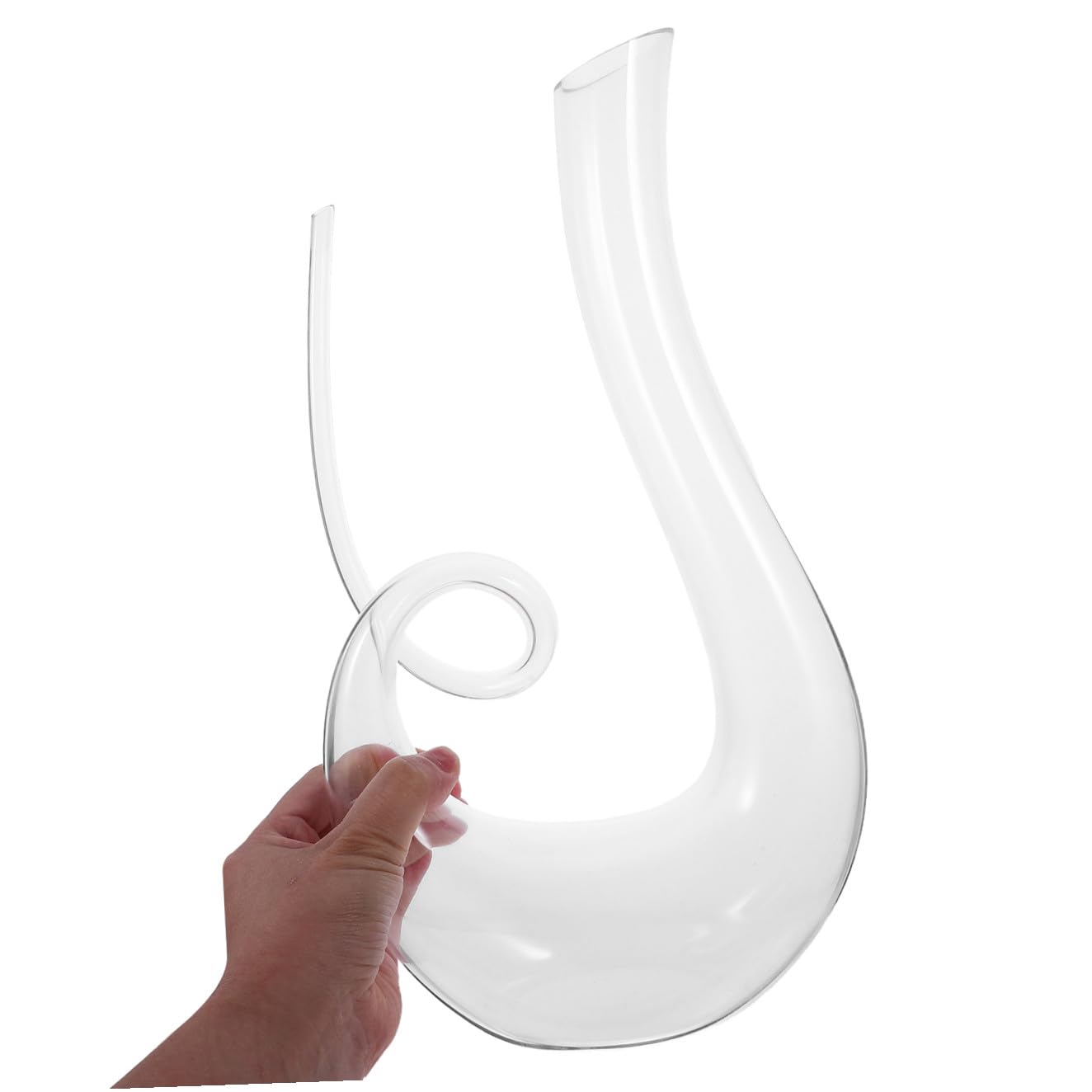 Tofficu Kristallglas Weindekanter 1300ml ohne Blei mit Kreativem Design für Professionelle Nutzung und Verbesserte Aromafreisetzung in Küche