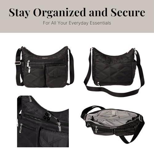 Image of Baggallini womens Everywhere Bagg Crossbody Women 11x9 Lightweight Nylon Hobo Water-resistant Travel Bag W /Rfid