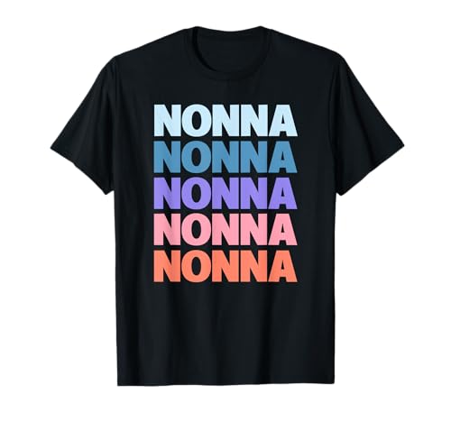 Funny Modern Repeated Text Design Nonna Grandmother Camiseta