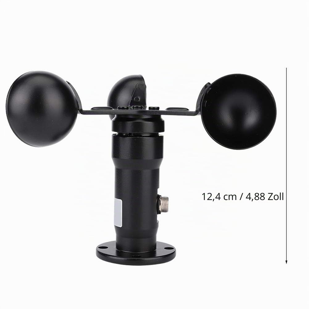 MAGT Windgeschwindigkeitssensor, Impulssignalausgang Aluminiumlegierter Windgeschwindigkeitsmesser Praktischer Windmesser Anemometer 3 Tassen