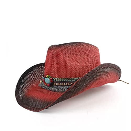 Chapeau de cowboy western à franges boho pour homme style jazz plage YXWYXWA