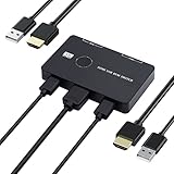 Ce commutateur HDMI KVM vous permet de contrôler 2 ordinateurs avec un seul ensemble de commandes (moniteur, souris, clavier et imprimante).