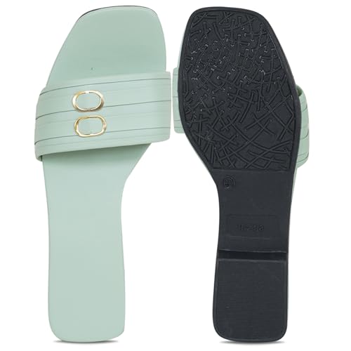 Image of Women's Slippers | Comfortable Flat Chappals for Women with Bow Detail | Stylish Casual Chappals, Trendy Summer Sandals, Comfortable Footwear for Daily Use