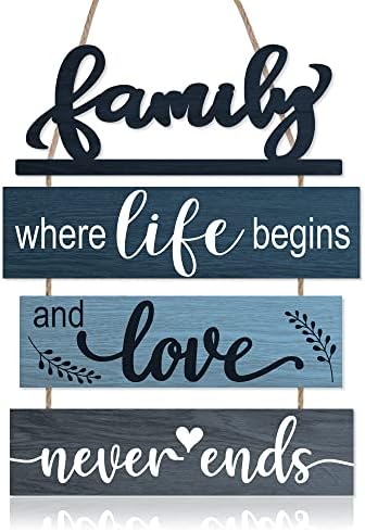This is Our Happy Place Farmhouse Wood Signs Plaque - Rustic Sunflowers Wall Hanging (12" x 12"), Inspirational Quotes Art for Front Door Entryway Porch Bar Pub Farewell Party Home Office Garden